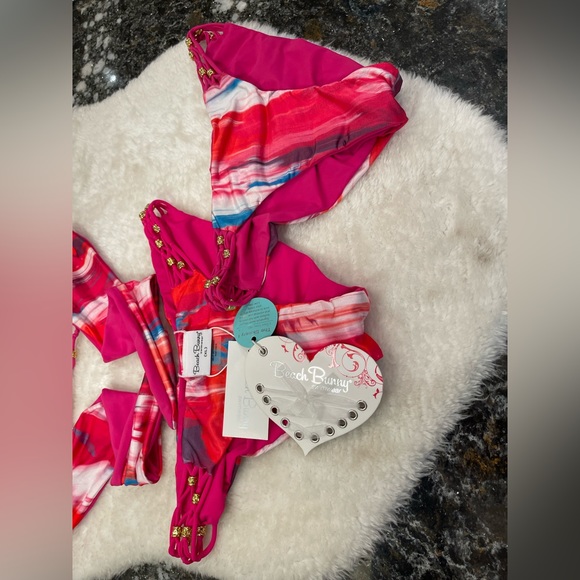 NWT beach bunny bikini Birds of Paradise, XL top and XL or L bottoms - Picture 9 of 16